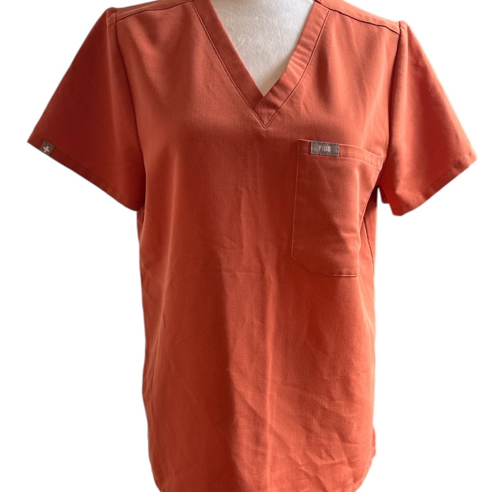 Figs Women’s Terracotta Scrub Top size Small PO#2829
